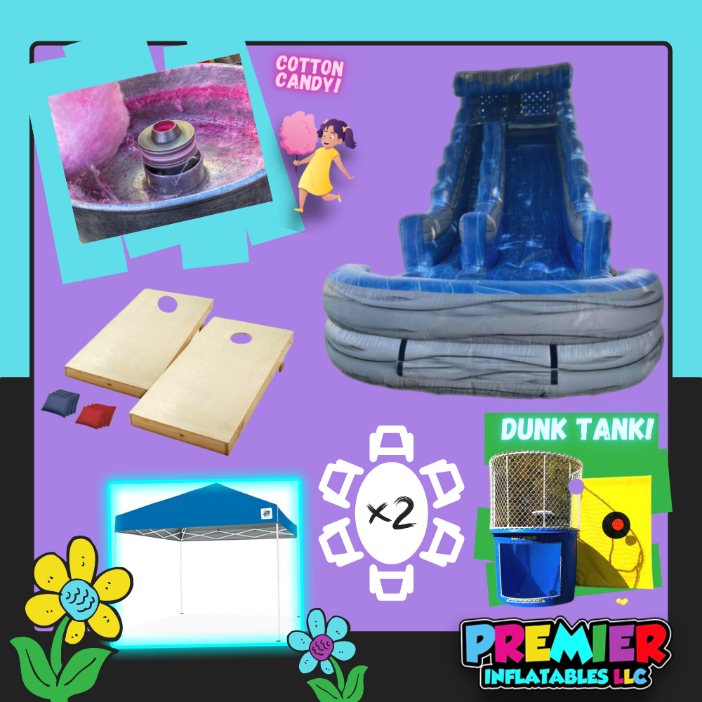 THE Waterslide & Dunk Tank Party Package Rental THE Waterslide & Dunk Tank Party Package Rental