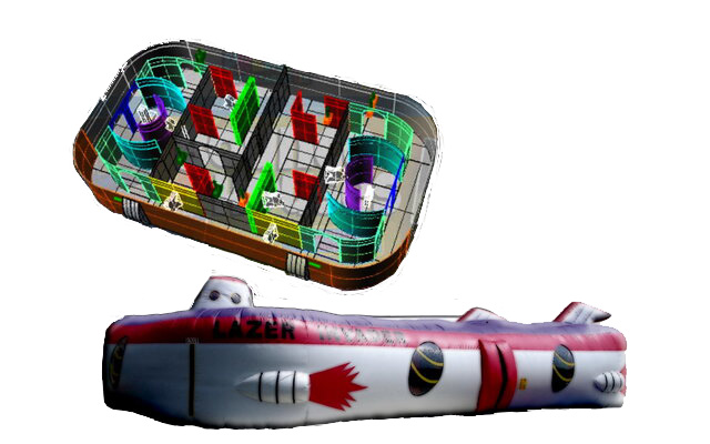 THE Lazer Invader Inflatable Maze Rental THE Lazer Invader Inflatable Maze Rental
