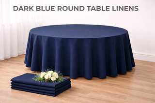 Blue Round Table Linens