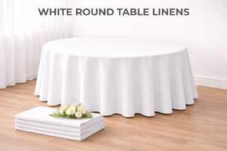 White Round Table Linens