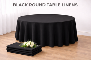Black Round Table Linens