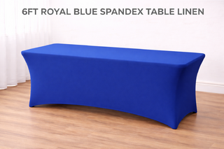 6ft Royal Blue Spandex Table Linen