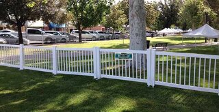 White Pickett Fence Barrier (6ft section)