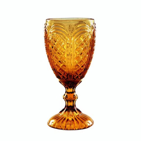 Amber Carousel Goblet
