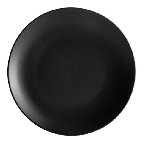Matte Black Ceramic Dinner Plate