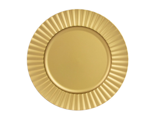 Sunburst Gold Acrylic Charger Plate