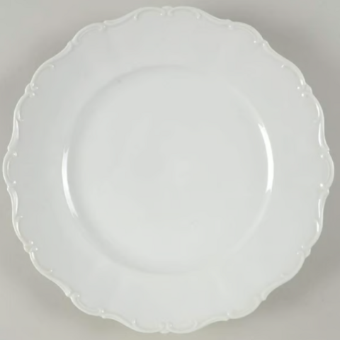 White Vintage Dinner Plate
