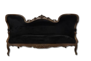 Black Velvet Vintage Sofa