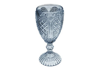 Dusty Blue Carousel Goblet