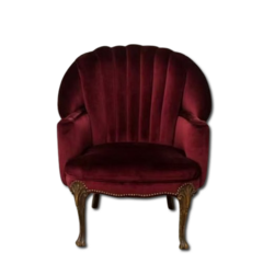 Victorian Burgundy Velvet Chair