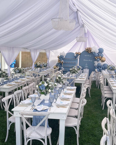 8ft White Farm Table