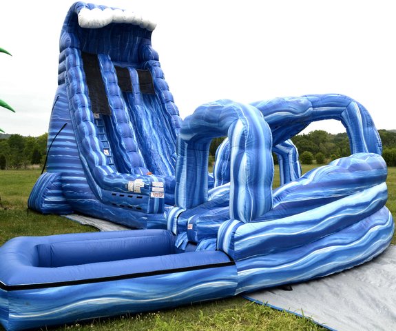 27' Blue Crush Twist Water Slide