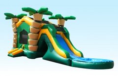 3D Tropical Bounce House Combo