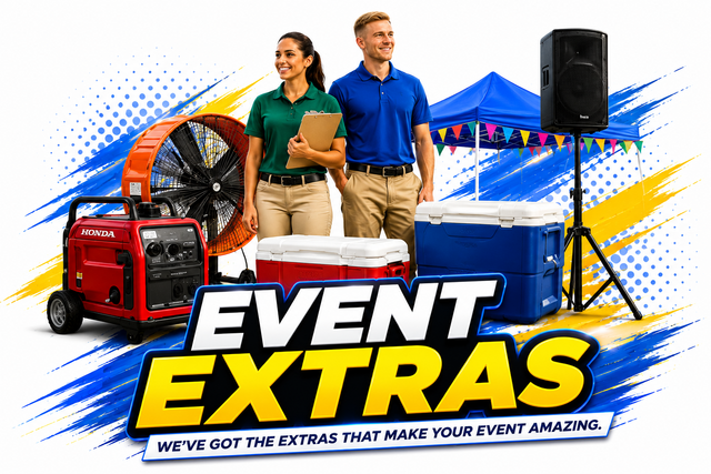 Event extras and add-on rentals
