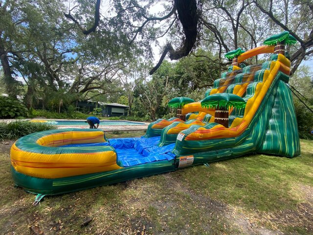 Miami Beach Water Slide with XL Pool rental in miami