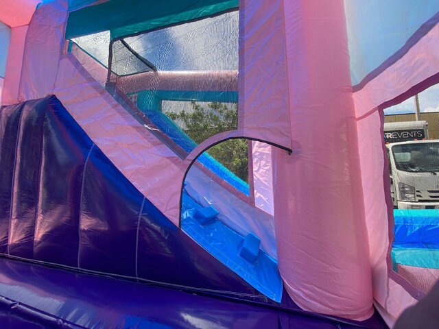 Glitter Backyard Bounce House With Slide Rental Near me