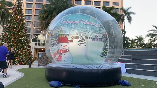 Human Inflatable Snow Globe Rental in Miami