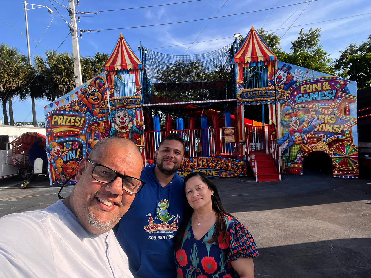 Carnival Fun House event setup by We Rent Fun