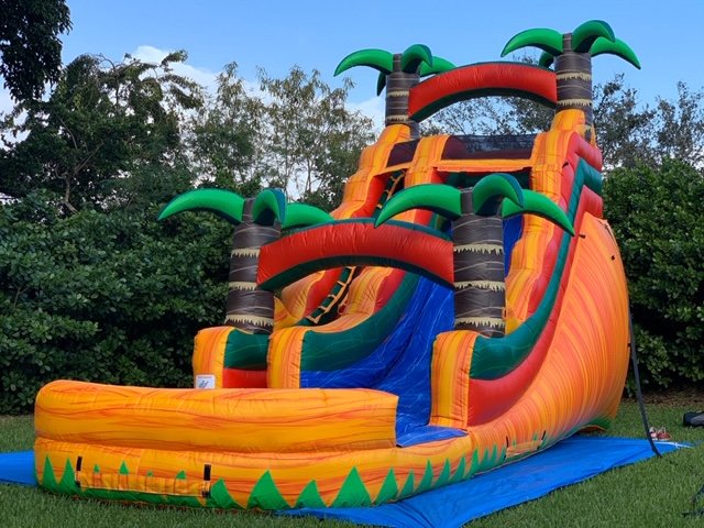 Summer Breeze 13' Water Slide with Pool - Hero Kiddo Inflatables