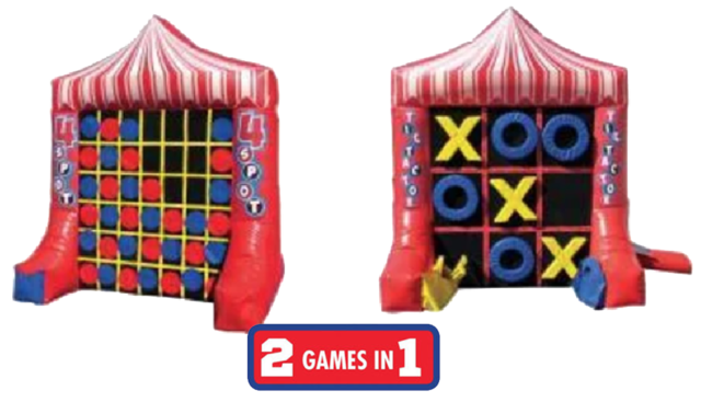 G30 - 2 Games In 1 Giant Tic Tac Toe & 4-Spot Inflatable Carnival Game