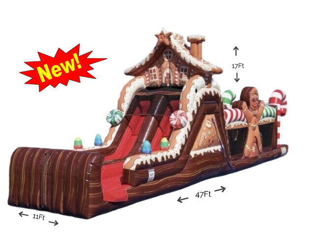 47FT Gingerbread House Obstacle Course