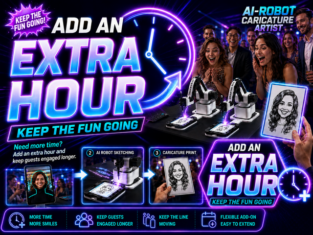 AI Robot Caricature Artist Additional Hour