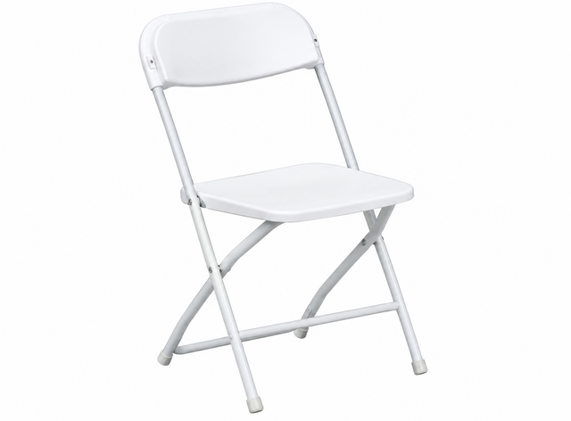 (Adult) White Standard Folding Chair