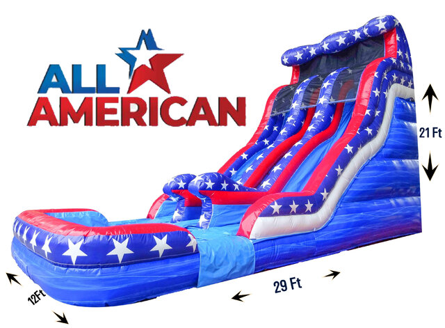 R13 - All American Double Slide with XL Pool (Family Friendly) WET/DRY