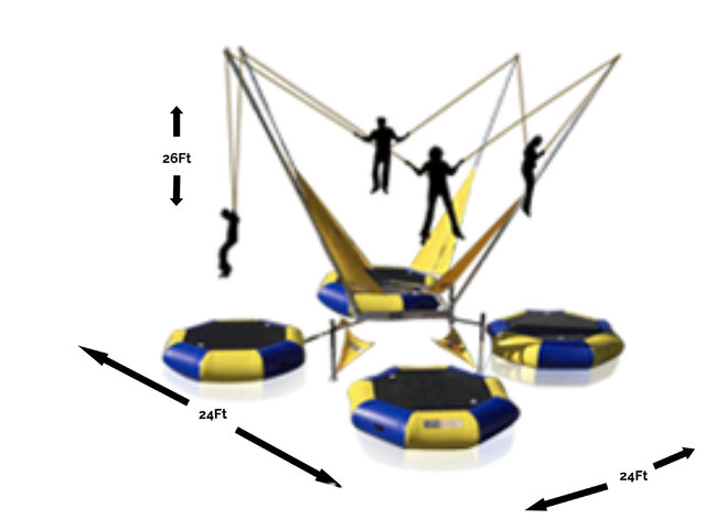 4 Station Bungee Trampoline / Spider Jump 