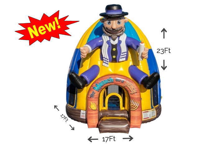 23Ft Tall Mensch on the Bench Bounce House