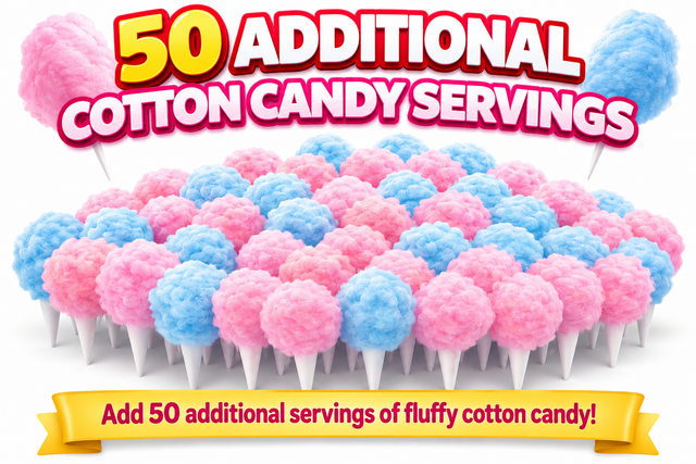 Cotton Candy supplies for 50 people