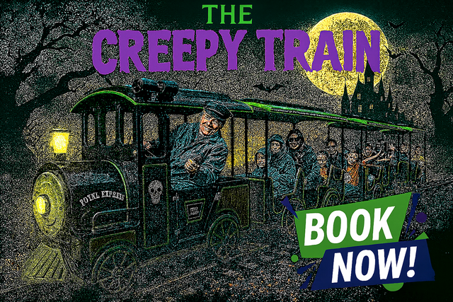 THE CREEPY TRAIN - Trackless Electric Train (Driver Include it) 