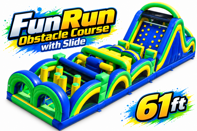 61'Fun Run Obstacle Course with Slide w/ Slide (B and C)
