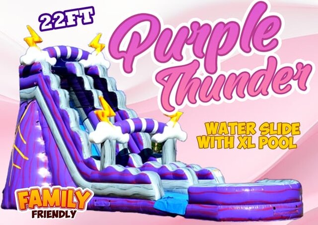 R11/63/75 - 22FT Purple Thunder Water Slide 