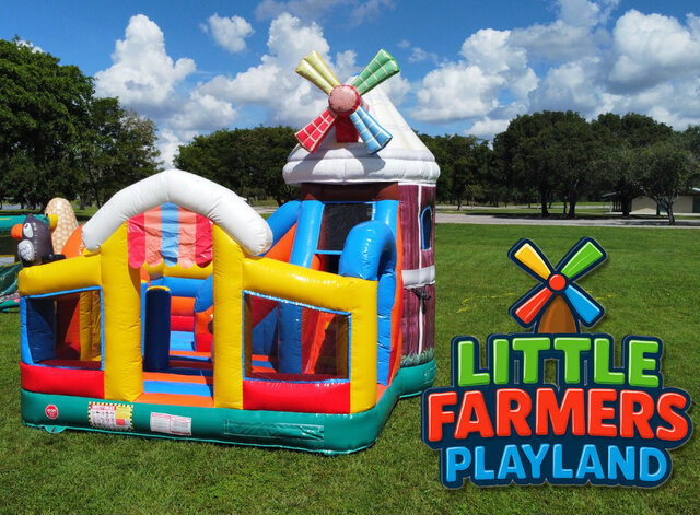 Little Farmers Playland With Slide Inside 