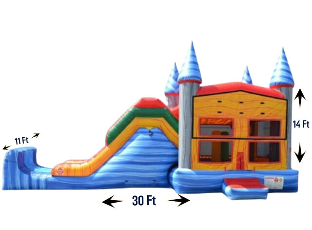 R67 -Medieval Bounce House With Slide