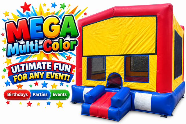 R131 - Mega multi-Colors Bounce House