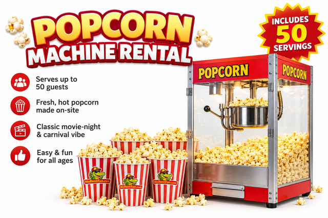 Popcorn Machine with supplies for 50