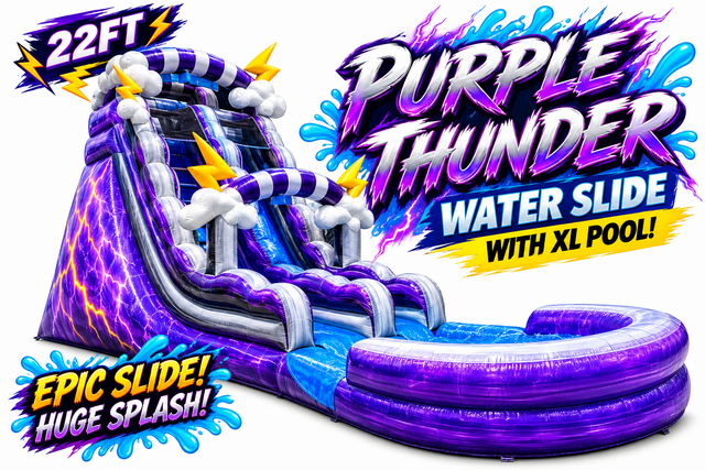 R11/63/75- 22FT Purple Thunder Water Slide 