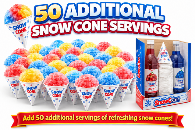Sno Cone Supplies for 50 people