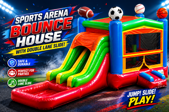 Sports Arena Bounce With Double Lane Slide