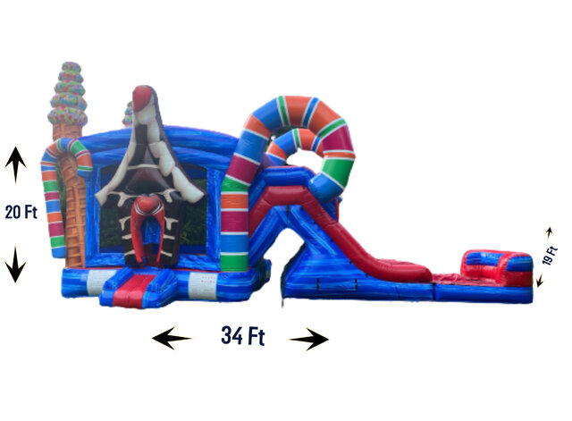 R59 -The Sugar Rush Bounce House With Double Lane Slide