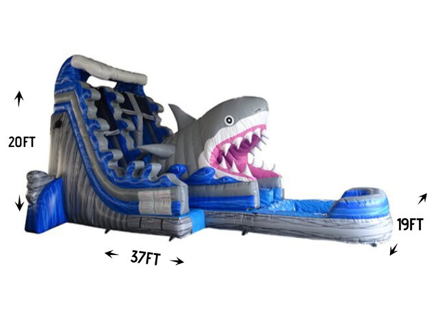 R32 - Tiburon (Shark) 20Ft Double Lane Water Slide 