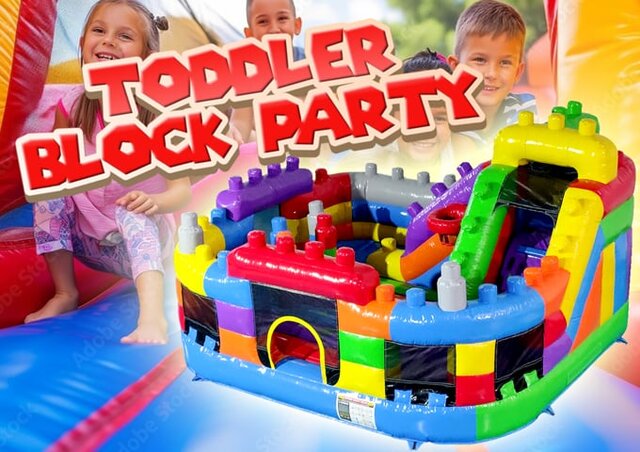 Toddler Block Party With Slide Inside