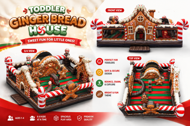 S24 - Gingerbread Playland Toddler Inflatable