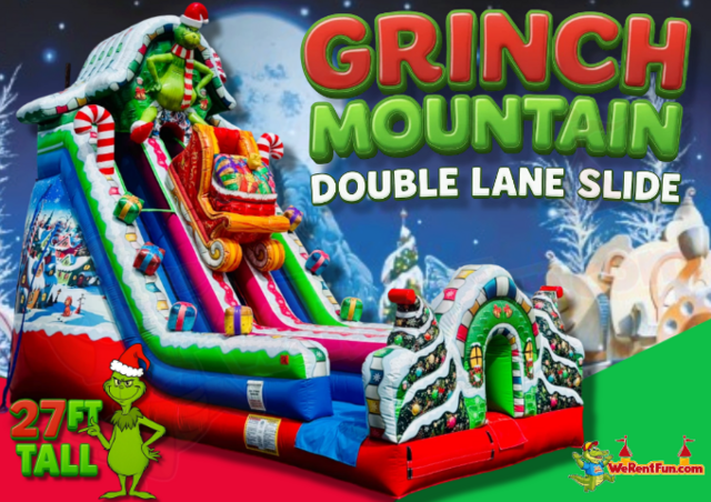 27 FT Grinch Mountain Double Lane Slide 