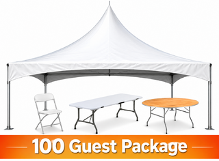 High Peak Tent Package for 100 Guests, rental from We Rent Fun
