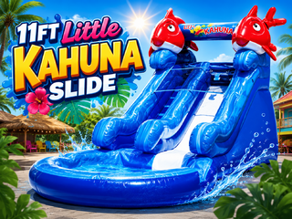 <p style='text-align: center; font-family: Arial, sans-serif;'>
  <span style='font-size: 22px; font-weight: bold; color: #ff6600;'>
    11ft Little Kahuna Slide Perfect for Toddlers 
  </span><br>
  <span style='font-size: 14px; font-weight: bold; color: #0080ff;'>
    🎥 Watch the video below! – R29/31- (5 & under)
  </span><br>
  <span style='font-size: 14px; font-weight: bold; color: green;'>
    ✅ Free Delivery & Setup
  </span>
</p>
