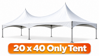<p style='text-align: center; font-family: Arial, sans-serif;'>
  <span style='font-size: 22px; font-weight: bold; color: #ff6600;'>
    20 x 40 High Peak Tent
  </span><br>
  <span style='font-size: 14px; font-weight: bold; color: #0080ff;'>
    (Seats 80 to 100 People)
  </span>
</p>
