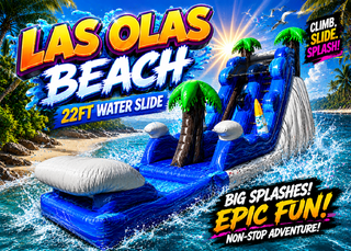 <p style='text-align: center; font-family: Arial, sans-serif;'>
  <span style='font-size: 22px; font-weight: bold; color: #ff6600;'>
    22 FT Las Olas Beach Water Slide With Pool
  </span><br>
  <span style='font-size: 14px; font-weight: bold; color: #0080ff;'>
    🎥 Watch the video below! – R28
  </span><br>
  <span style='font-size: 14px; font-weight: bold; color: green;'>
    ✅ Free Delivery & Setup
  </span>
</p>
